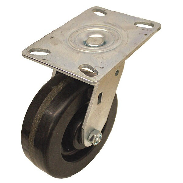 NSF-Listed Plate Caster,1200 lb. Ld Rating,Roller