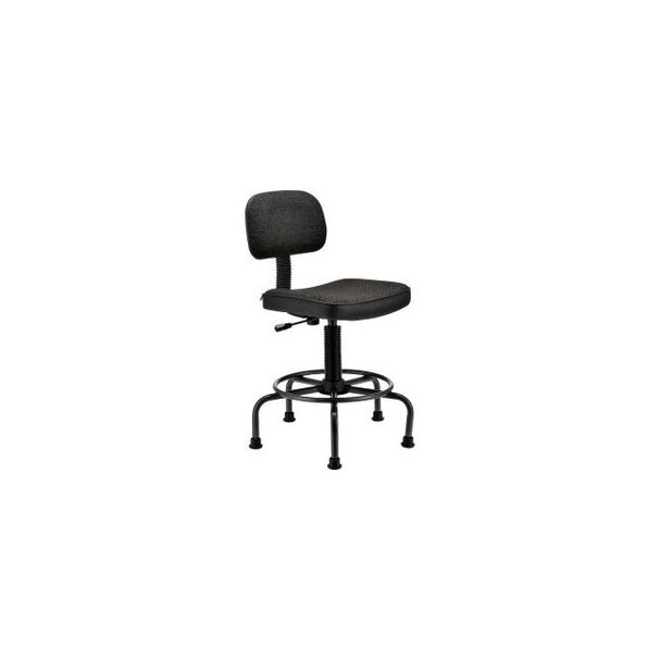 Interion Desk Stool - Fabric - Black