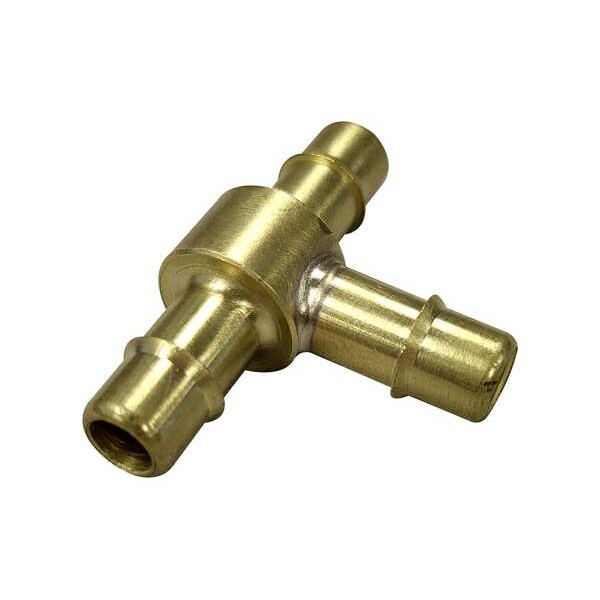 Mem-Co Tee, Brass, Barbed1/8in, 1/8in, 1/8in T3-NP