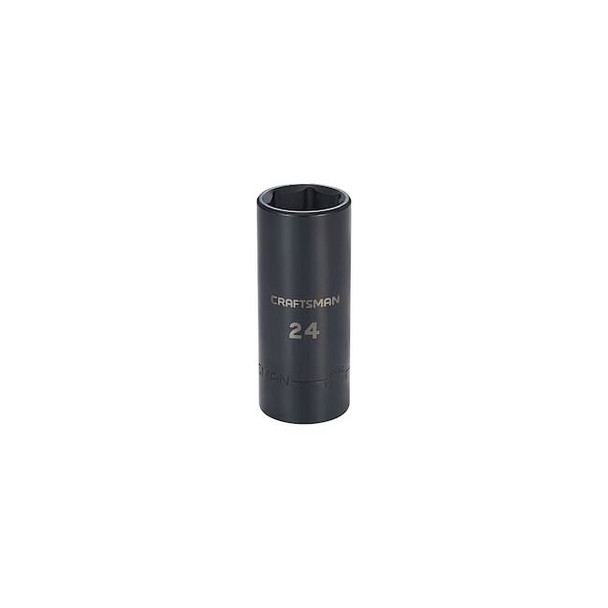 Craftsman Sockets, 1/2" Drive 24mm Metric Deep Imp CMMT16086