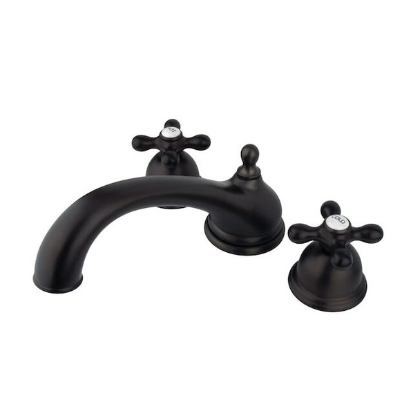 Kingston Brass KS3355AX Roman Tub Filler Metal Cross Handle KS3355AX