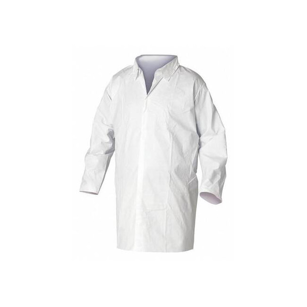 Kleenguard Disposable Lab Coat, SMMMS, Serged, White, 30 PK 36264