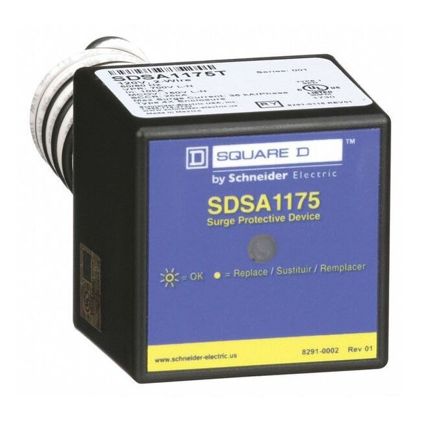 Square D Surge Protection Device, 1 Phase, 120V AC, 3 Wires SDSA1175T
