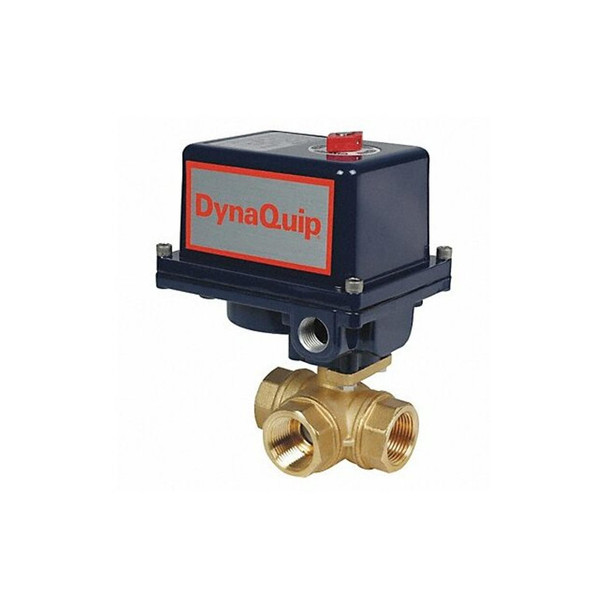 Dynaquip Controls 1/2" FNPT Brass Electronic Ball Valve 3-Way EYHG3AUE20