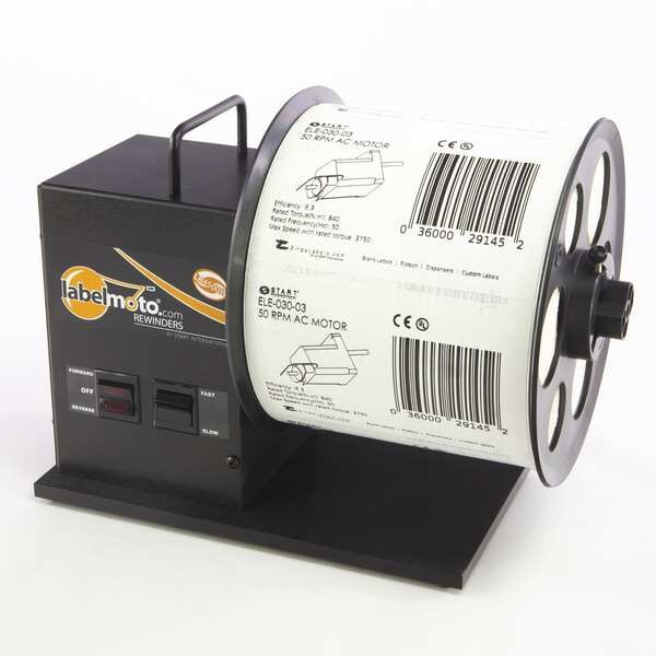 Start International Electric Label Rewinder 6" x 10-7/16"H, Black LR4500W