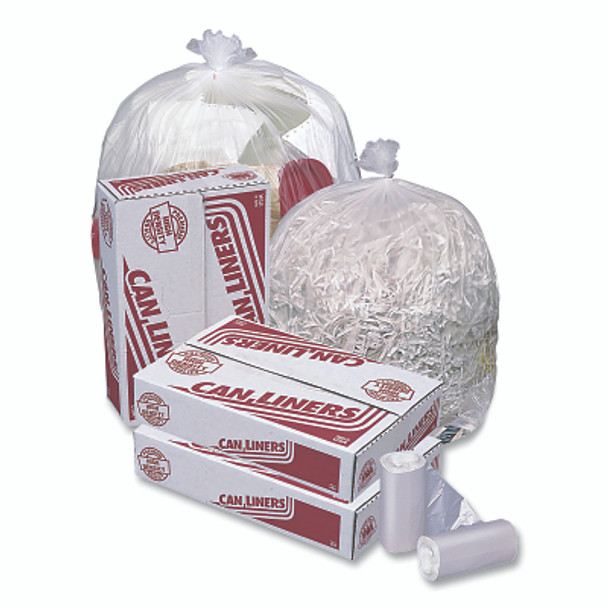 HD Mini Roll Trash Liner, 40 to 45 gal, 12 µ, 40 in W x 48 in H, Natural