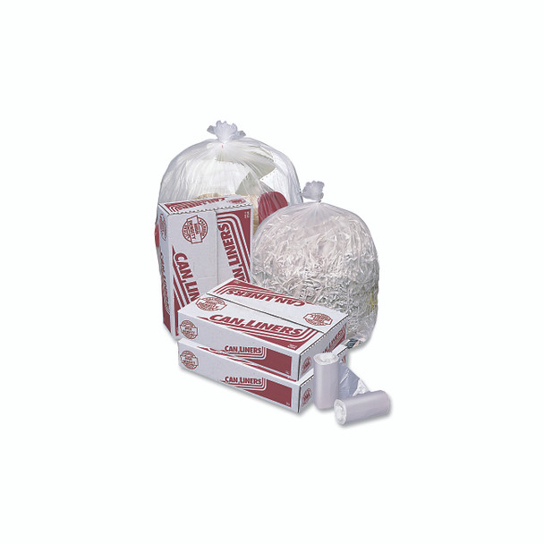 HD Mini Roll Trash Liner, 40 to 45 gal, 12 µ, 40 in W x 48 in H, Natural