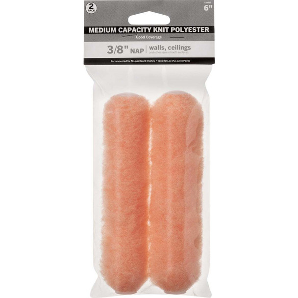 Shur-Line Good 6 In. x 3/8 In. Pink Knit Mini Roller Cover (2-Pack) 30023401