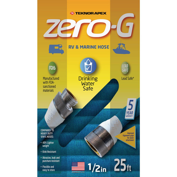 Teknor Apex Zero-G 1/2 In. Dia. X 25 Ft. L. RV & Marine Hose 4006-25