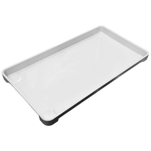 Stackable Storage Container, 1.3 gal, 22 in L x 12 in W x 1-1/2 in H, White