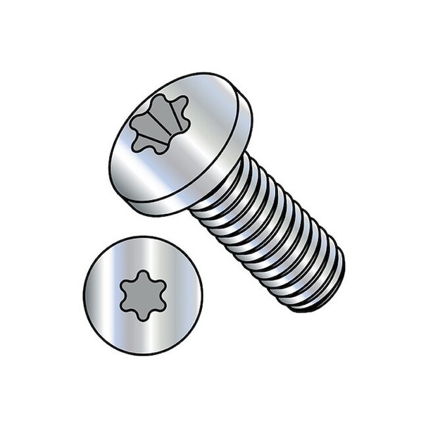 M4-0.70 x 12 mm Torx Pan Machine Screw, Zinc Plated Steel, 10000 PK