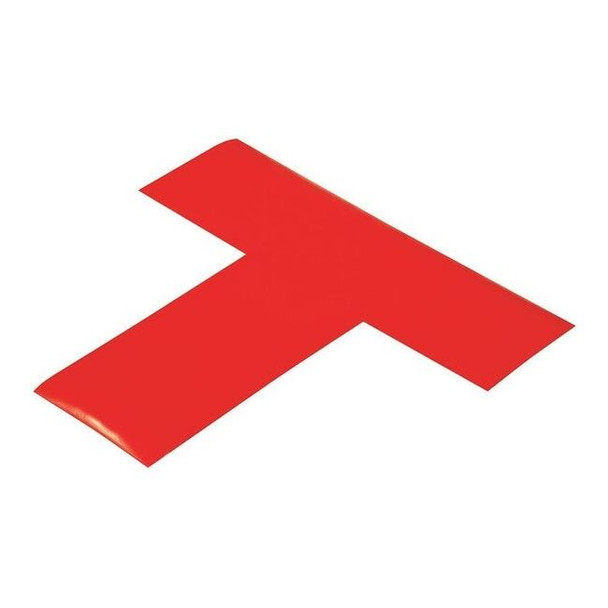 Floor Marking Tape, vinyl, Solid, Red, 2 in W., 55 mil Thickness, 100 PK