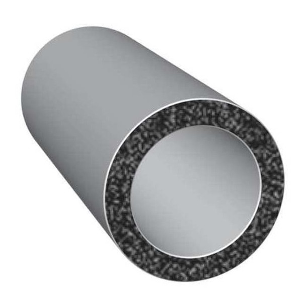 Trim-Lok Rubber Seal, Tubing, 0.38"W x 25 ft. X313-25