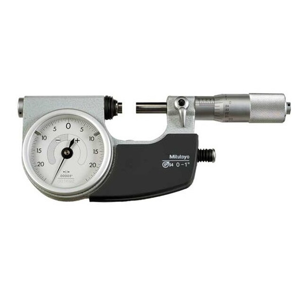 Mitutoyo Indicating Micrometer,0-1 In,0.00005 In 510-131