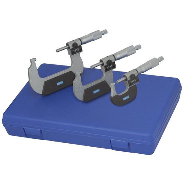 Fowler Digital Counter Outside Micrometer Set,0 FOW72-224-103