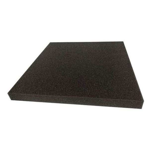 Foam Sheet, Open Cell, 36 in W, 36 in L, 3/4 in Thick, Charcoal