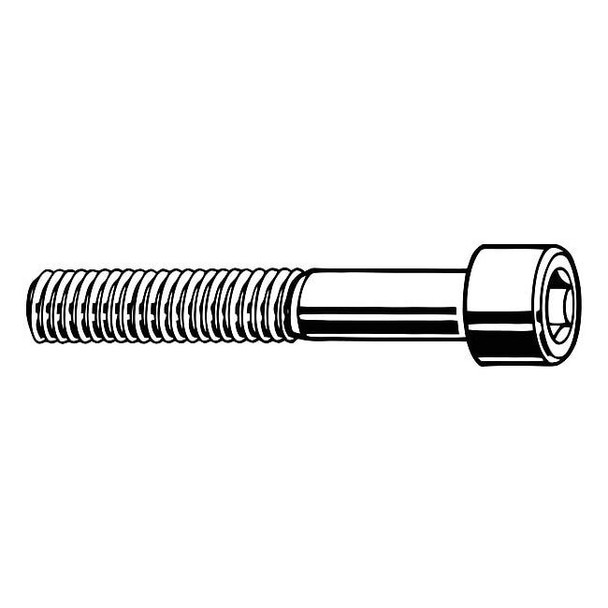 #10-32 Socket Head Cap Screw, Socket, Zinc Plated Steel, 2 in Length, 100 PK