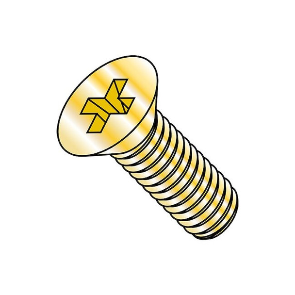 #4-40 x 1/4 in Phillips Flat Machine Screw, Cadmium Steel, 5000 PK