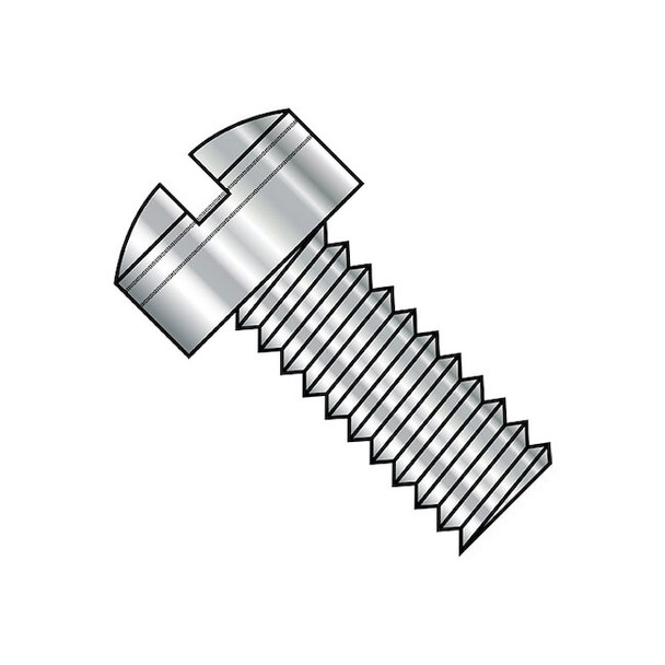 #8-32 x 1/4 in Slotted Fillister Machine Screw, Plain Steel, 500 PK