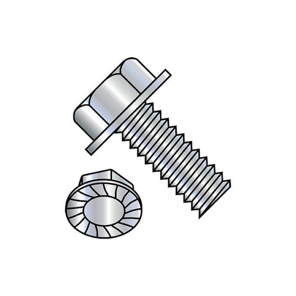 1/4"-20 x 3/4 in Hex Hex Machine Screw, Zinc Plated Steel, 2500 PK