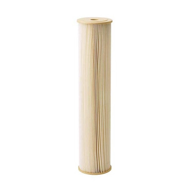 Pleated Filter Cartridge, 20 gpm, 1 Micron, 4-1/2" O.D., 20 in H