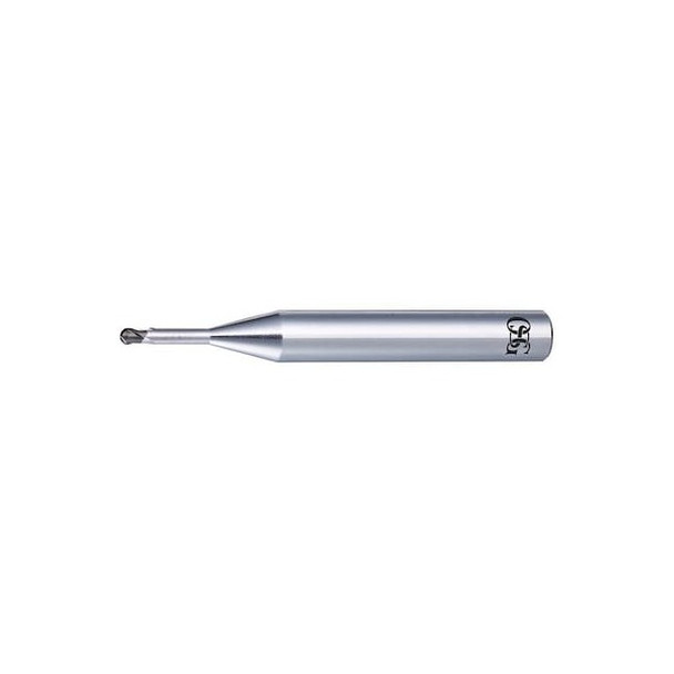 Osg Carbide End Mill,1.00mm dia,0.60mm Cut L 8525657