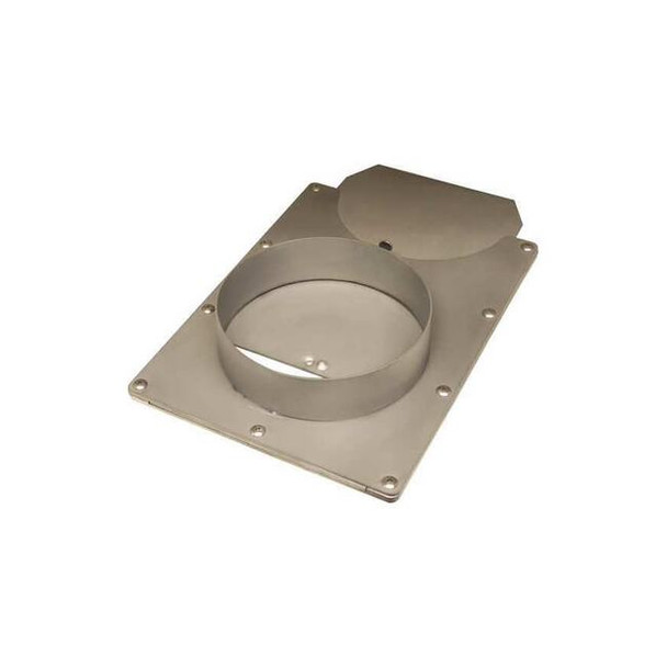 American Blower Supply Blast Gate, 304 Stainless Steel, 23 in W, 17 in L BGSS10C