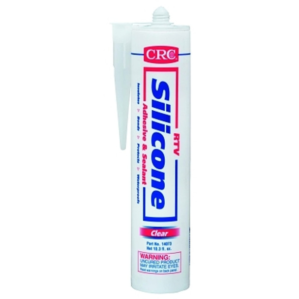 RTV Silicone Adhesive and Sealant, 12 oz Cartridge, 10.1 fl oz, Clear