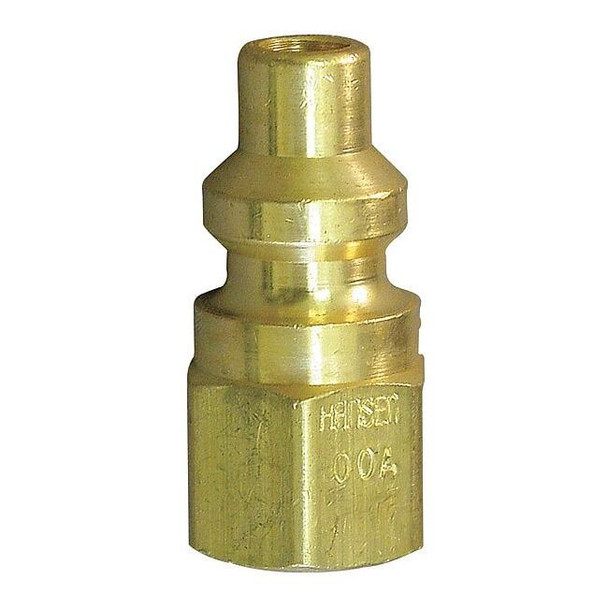 Hansen Coupler Plug,(F)NPT,1/4,Brass 02A