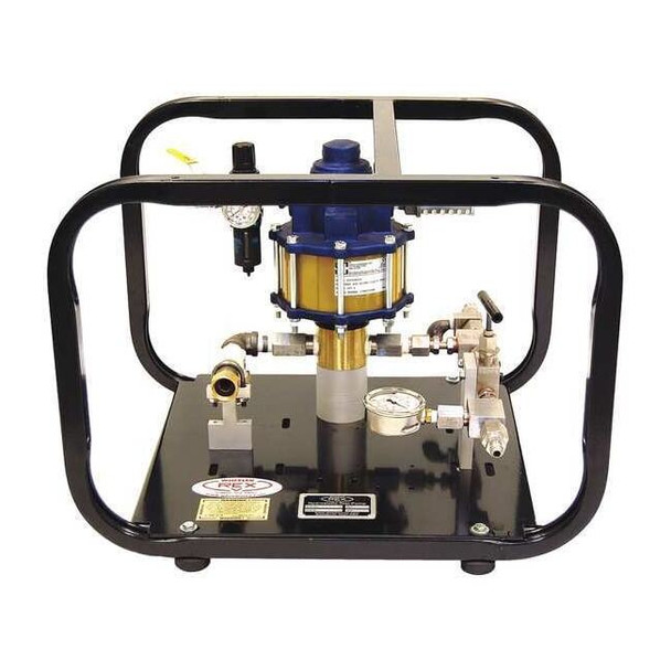 Hydro Test Pump, Reciprocating Plunger, 1gpm, 10,000psi, Air Motor