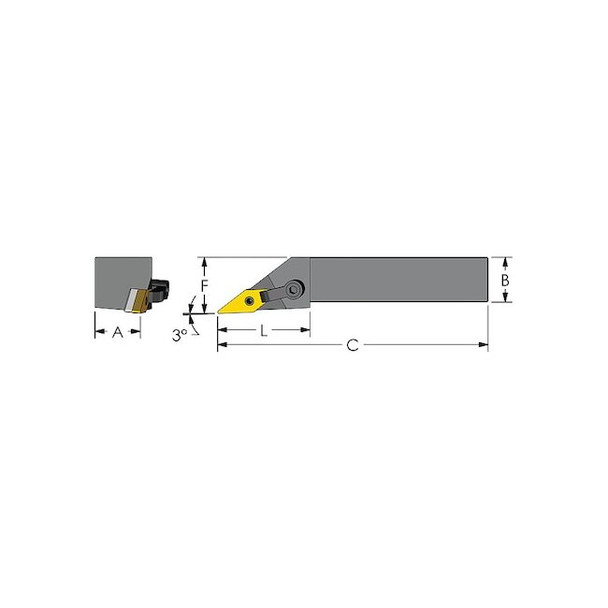 Ultra-Dex Usa Indexable Profiling End Mill,1-1/4",PHC 974-000-283