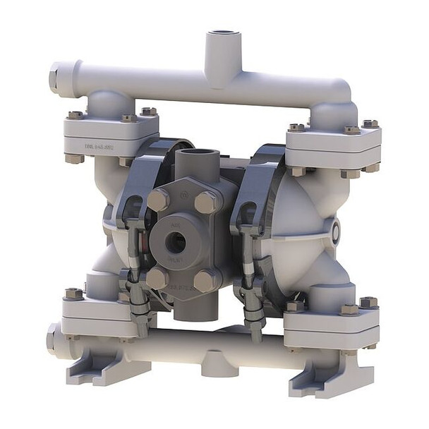 Sandpiper Double Diaphragm Pump, FNPT, PTFE/PP, 1/4 in, 5 gpm PB 1/4,TT4K.