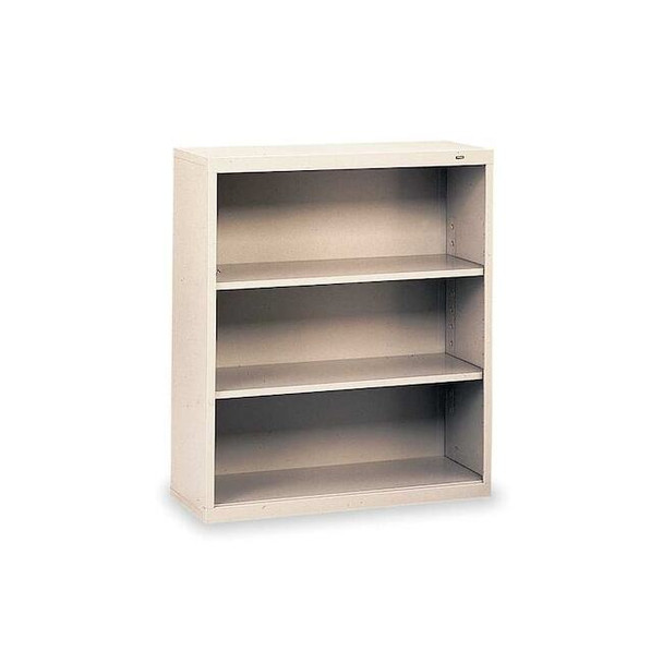 Tennsco 3-Shelf Stationary Bookcase, 40"x34-1/2" Light Gray B-42LG