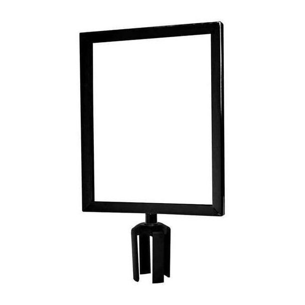 Tensabarrier Sign Frame,14"H,11"W,Gloss,Black FRAME-HDSC-33-1114HD-V