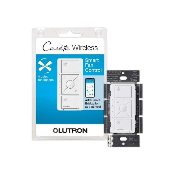Lutron Speed Control, 120V AC, SPDT, 1.5 A PD-FSQN-WH