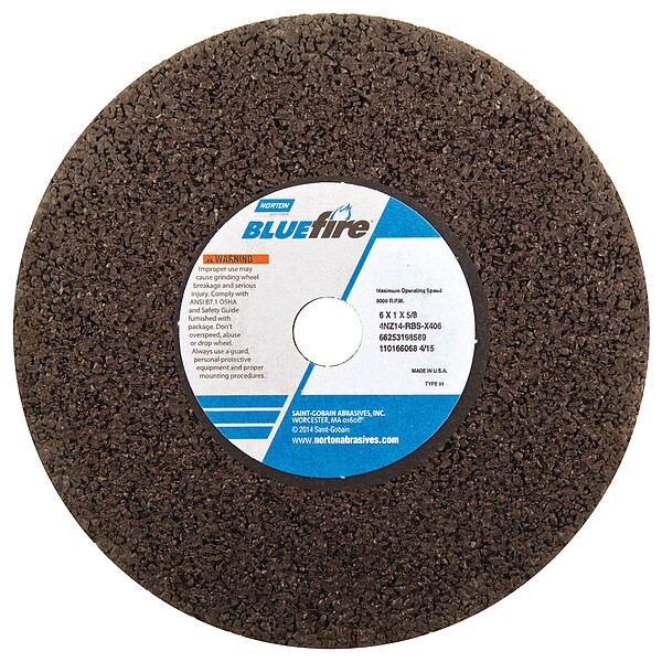 Norton Abrasives Straight Grind Wheel,6 D,1 T,5/8 Arbor 66253198589