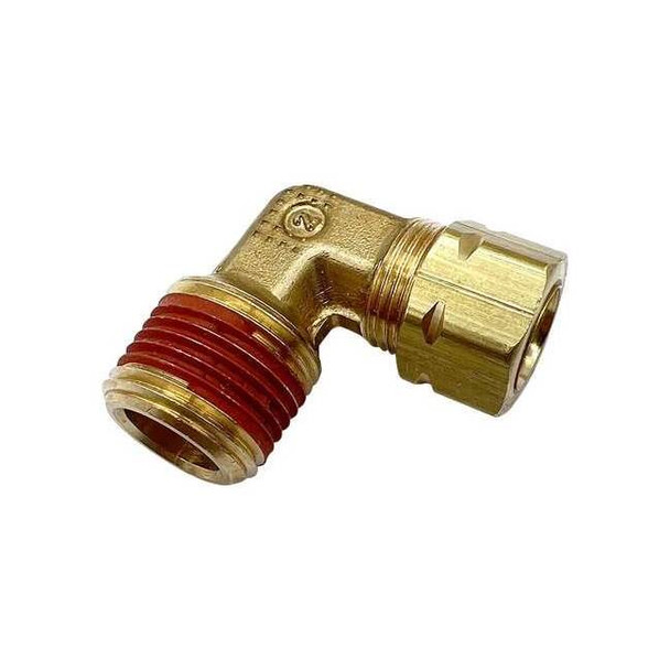 Parker Elbow, Brass, Comp. 3/8 in, MNPT 3/8 in VS169CA-6-4
