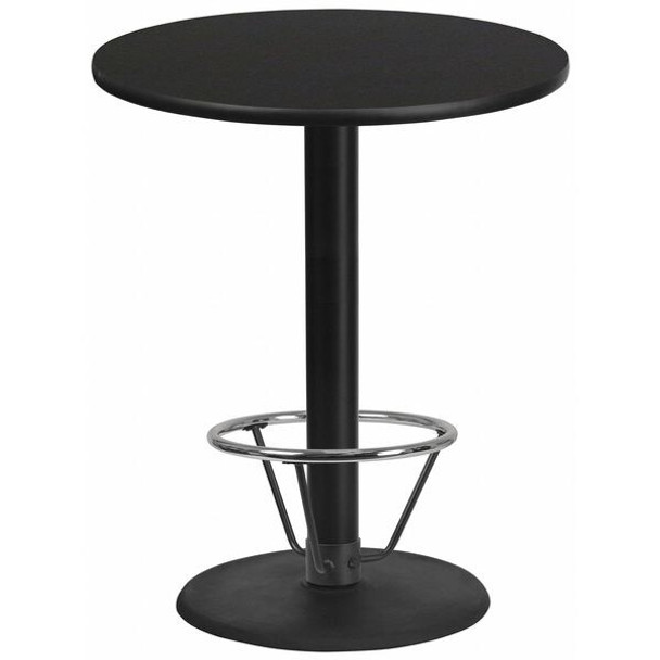 Table-RD Base,Laminate Blk,36",Round