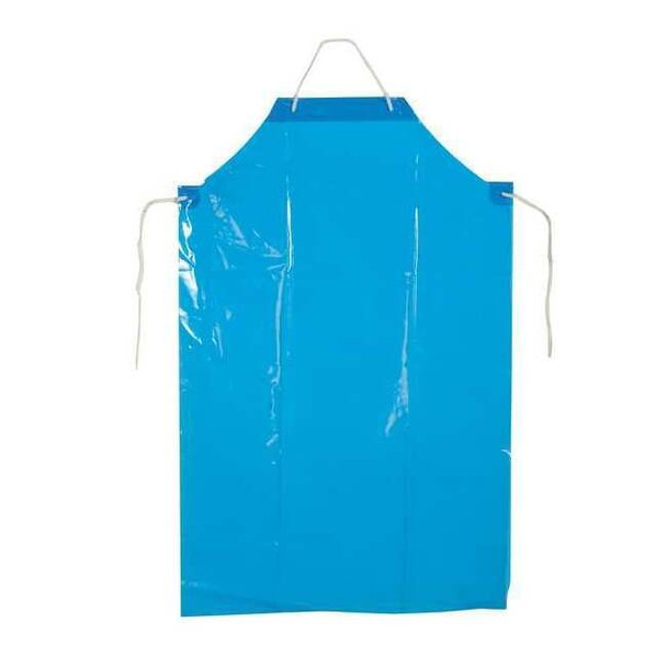 Polyco Bib Apron, Nylon/Polyolefin, Blue, 45 in, Universal 45401