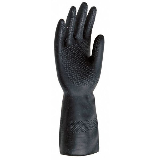 5435 Chemical Resistant Gloves, Neoprene, 12 in L, 30 mil, Black, S, 12 PK
