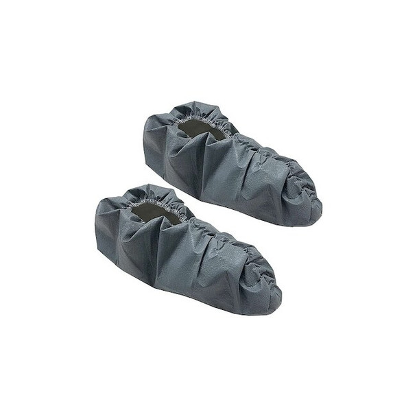 Disposable Shoe Covers, Microforce Fabric, White, Slip Resistant Sole: Yes ,2XL