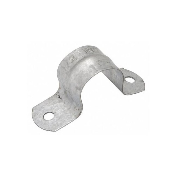 Raco Two Hole Strap, Conduit; Pipe Use, 1/2 in, Steel, Zinc Plated 2232