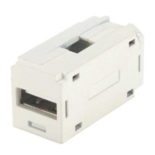 Panduit USB Coupler Module,White,0.71" H CMUSBAAWH