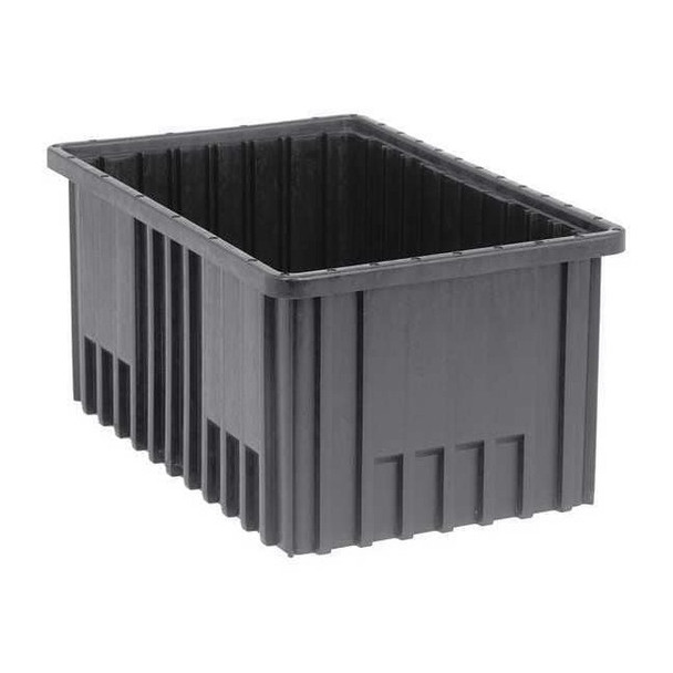 Polypropylene, Divider Box, Black, 16 1/2 in L, 8 in H