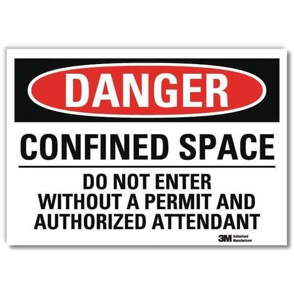 Lyle Danger Sign,Self-Adhesv Mount,10inWx7inH, U3-1198-RD_10X7 U3-1198-RD_10X7