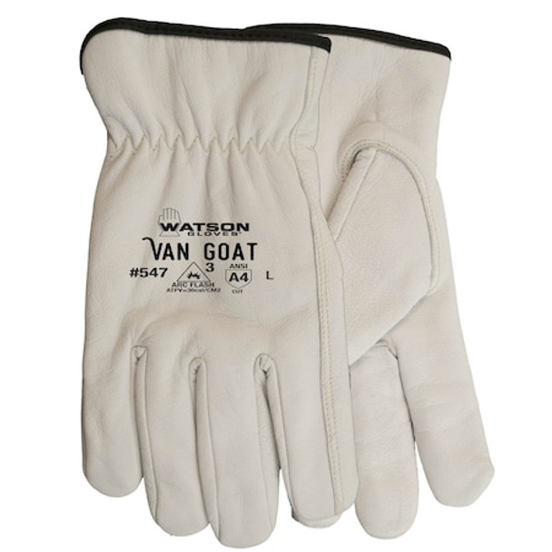 Watson Gloves Leather Gloves, Cut Level A6 ,Dryhideâ„¢ ,L 1 PR 547-L