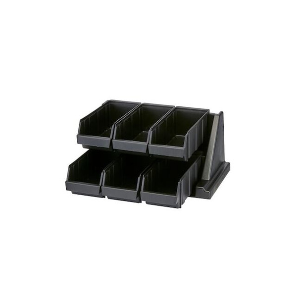 Cambro Condiment Organizer,9 1/4 in H,Black 6RS6110