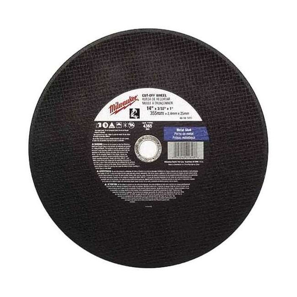 Abrasive Cut-Off Wheel, Type 1, 12 in Dia, 3/32 in Thick