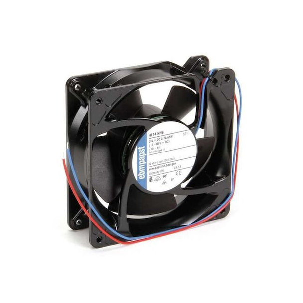 Standard Square Axial Fan, Square, 24V DC, Aluminum, 4 11/16 in W.