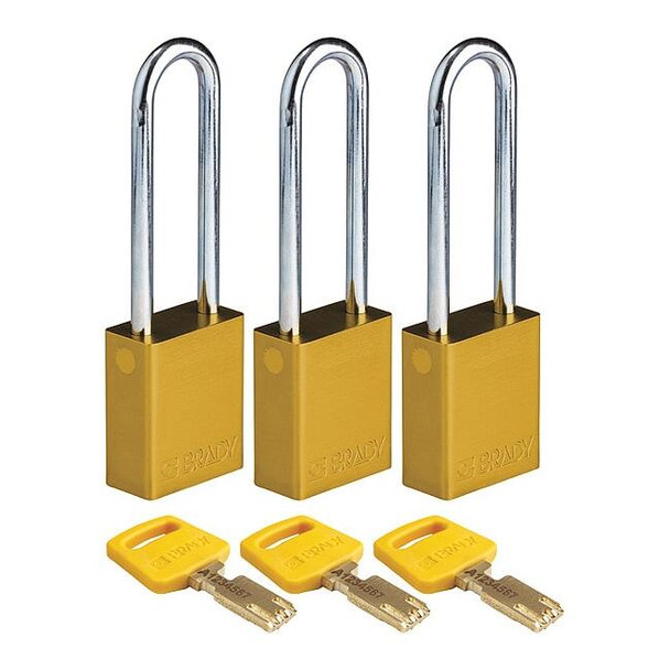 Brady ALU-YLW-76ST-KA3PK
